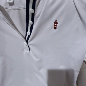 FootJoy White Polo with Navy Trim from Sea Pines Plantation Hilton Head Island